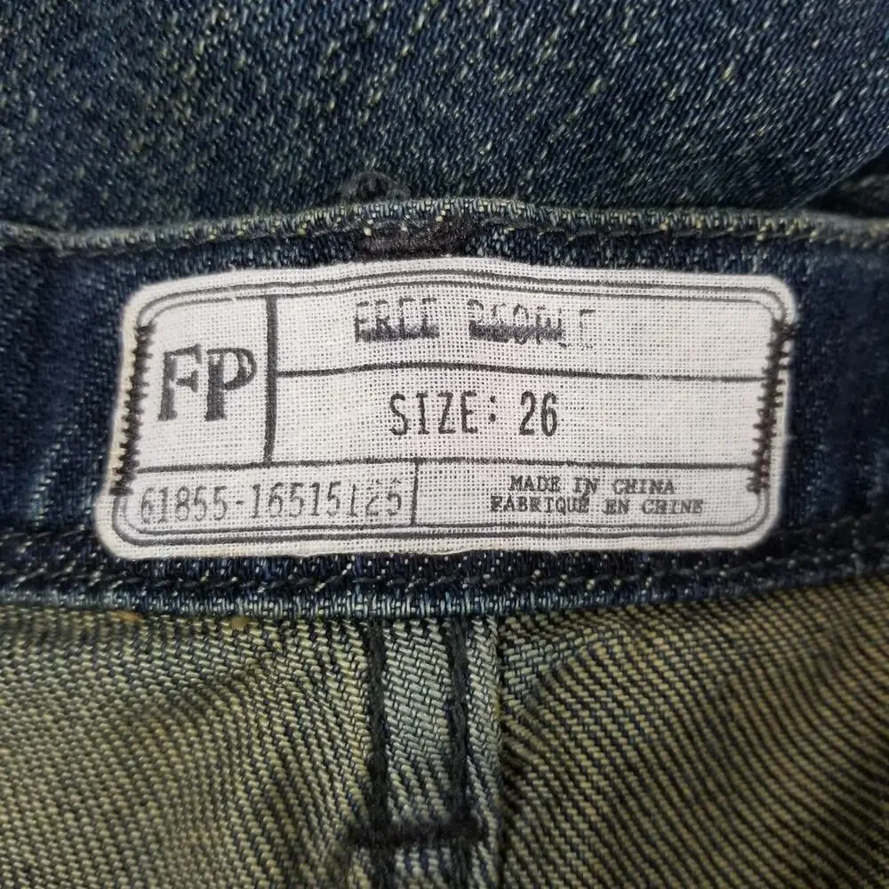 Free People High Rise Tapered Leg Ankle Jeans Size 26